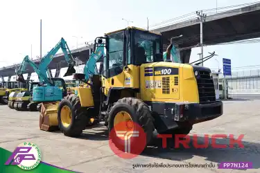 ขายรถตัก KOMATSU WA100-7 รุ่นใหม่ เทียบเท่า 910K ห้องเก๋ง มีฟังก์ชันลดความสั่นสะเทือนขณะขับขี่ Ride control มือสองสภาพดี นำเข้าจากญี่ปุ่น โดย P&P Pro