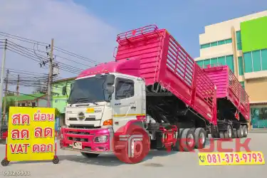 สิบล้อดั้มพ์ HINO FM1A 344 แรง ปี 2565 หางดั้ม สามเพลา อู่พิรุธ ปี 2565 0932 0933