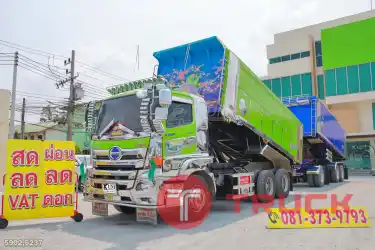 สิบล้อดั้มพ์ HINO FM1A 344 แรง ปี 2566 หางดั้มพ์ สามเพลา อู่ ส.สมบัติ ปี 2566 5902 5237