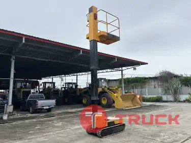 รถกระเช้าไฟฟ้าเสาเดี่ยว S-MAC แทร็กยาง ความสูง 3.8 เมตร รถเก่านอก ติดต่อ Line jiraroj2909