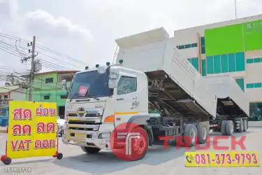 สิบล้อดั้มพ์ HINO FM1A 344 แรง ปี 2560 หางดั้มพ์ สามเพลา อู่แม็กเทรลเลอร์ ปี 2565 2539 3778