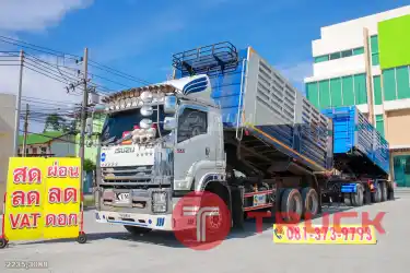 สิบล้อดั้มพ์ ISUZU FXZ 360 ปี 2565 หางดั้มพ์ สามเพลา อู่เดอะฟินิกซ์ ปี 2565 2235 3088