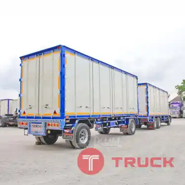 สิบล้อตู้สิบบาน HINO FL8J 260 แรง ปี 2565 หางตู้สิบบาน สองเพลา อู่สมศักดิ์ บอดี้คาร์ ปี 2565 7642 7643
