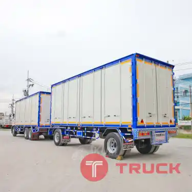 สิบล้อตู้สิบบาน HINO FL8J 260 แรง ปี 2565 หางตู้สิบบาน สองเพลา อู่สมศักดิ์ บอดี้คาร์ ปี 2565 7642 7643