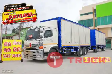 สิบล้อตู้สิบบาน HINO FL8J 260 แรง ปี 2565 หางตู้สิบบาน สองเพลา อู่สมศักดิ์ บอดี้คาร์ ปี 2565 7642 7643