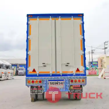 สิบล้อตู้สิบบาน HINO FL8J 260 แรง ปี 2565 หางตู้สิบบาน สองเพลา อู่สมศักดิ์ บอดี้คาร์ ปี 2565 7642 7643
