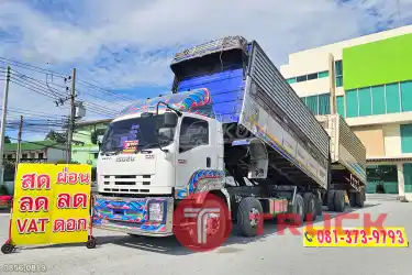สิบสองล้อดั้มพ์ ISUZU FYH 360 แรง ปี 2555 หางดั้มพ์ สองเพลา อู่ ส.ส่งเสริม ปี 2559 0856 0819