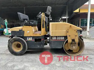 รถบดล้อหน้าเหล็กล้อหลังยาง CATERPILLAR รุ่น CB-335D ขนาด 4 ตัน รถเก่านอกนำเข้า ติดต่อ Line jiraroj2909