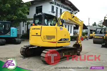 ขายแมคโคร SUMITOMO SH75X-6A แทรคเหล็กพร้อมเกี๊ยะยาง มีใบมีดดัน มีกล้องรอบคัน ชั่วโมงน้อย มือสองสภาพดี นำเข้าจากญี่ปุ่น โดย P&P Pro