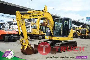 ขายแมคโคร SUMITOMO SH75X-6A แทรคเหล็กพร้อมเกี๊ยะยาง มีใบมีดดัน มีกล้องรอบคัน ชั่วโมงน้อย มือสองสภาพดี นำเข้าจากญี่ปุ่น โดย P&P Pro