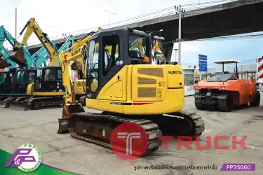 ขายแมคโคร SUMITOMO SH75X-6A แทรคเหล็กพร้อมเกี๊ยะยาง มีใบมีดดัน มีกล้องรอบคัน ชั่วโมงน้อย มือสองสภาพดี นำเข้าจากญี่ปุ่น โดย P&P Pro