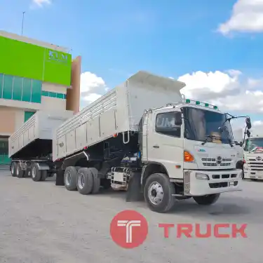 สิบล้อดั้มพ์ HINO 344 แรง ปี 56 หางดั้มพ์ สามเพลา อู่สหกิจ ปี 56