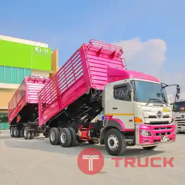 สิบล้อดั้มพ์ HINO FM1A 344 แรง ปี 2565 หางดั้ม สามเพลา อู่พิรุธ ปี 2565 0932 0933