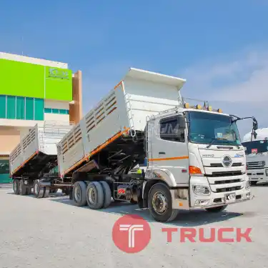 สิบล้อดั้มพ์ HINO FM1A 344 แรง ปี 65 หางดั้มพ์ สามเพลา อู่เดอะฟินิกซ์ ปี 65 0172 0173