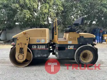 รถบดล้อหน้าเหล็กล้อหลังยาง CATERPILLAR รุ่น CB-335D ขนาด 4 ตัน รถเก่านอกนำเข้า ติดต่อ Line jiraroj2909