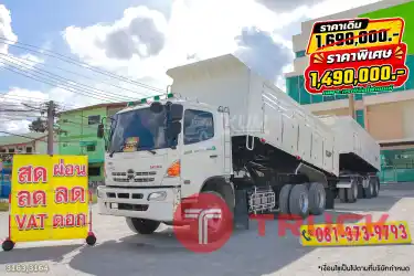 สิบล้อดั้มพ์ HINO 344 แรง ปี 56 หางดั้มพ์ สามเพลา อู่สหกิจ ปี 56 3163 3164