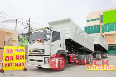 สิบล้อดั้มพ์ ISUZU FXZ 360 แรง ปี 2557 หางดั้มพ์ สามเพลา สามมิตร ปี 2557 4733 4734