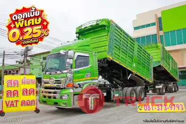 สิบล้อดั๊มพ์ HINO FM1A 344 แรง ปี 2565 หางดั๊มพ์ สามเพลา อู่เดอะฟีนิกซ์ ปี 2565 0593 0594