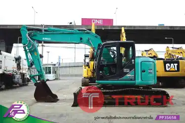 ขายแมคโคร 13 ตัน KOBELCO SK135SR-3F-YY07 มีไลน์หัวเจาะ มีใบมีดดัน มีกล้องมองหลัง มือสองสภาพดี นำเข้าจากญี่ปุ่น โดย P&P Pro