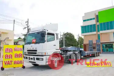 สิบล้อหัวลาก FUSO FV 380 แรง ปี 2555 หางโรเบท สามเพลา อู่ ไอเอเอ บายเอ็นเจ ปี 2565 5718 9576