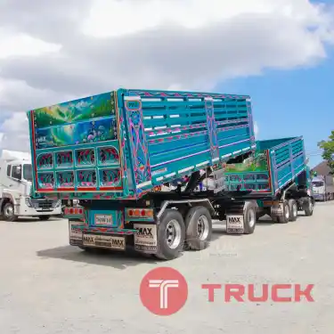 สิบล้อดั้มพ์ HINO FM1A 344 แรง ปี 2567 หางดั้มพ์ สามเพลา อู่แม็กเทรลเลอร์ ปี 2567 5491 5492