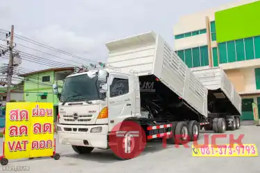 สิบล้อดั้มพ์ HINO FM1A 344 แรง ปี 2553 หางดั้มพ์ สามเพลา อู่แม็กเทรลเลอร์ ปี 2565 9321 3778