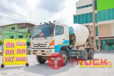 ราคารวมเก็บงานสวยให้ใหม่ สิบล้อโม่ปูน HINO FM1A 330 แรง ปี 2555 0741
