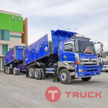 สิบล้อดั้มพ์ HINO FM2P 380 แรง ปี 2565 หางดั้มพ์ อู่ ส.สมบัติ ปี 2566 2354 5237