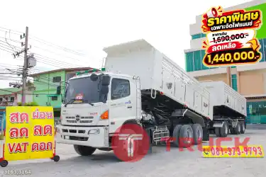 สิบล้อดั้มพ์ HINO 344 แรง ปี 56 หางดั้มพ์ สามเพลา อู่สหกิจ ปี 56 3163 3164