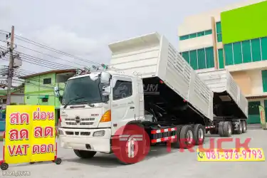 สิบล้อดั้มพ์ HINO FM1A 344 แรง ปี 2553 หางดั้มพ์ สามเพลา อู่แม็กเทรลเลอร์ ปี 2565 9321 3778