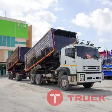 สิบล้อดั้มพ์ ISUZU FXZ 360 แรง ปี 2567 หางดั้มพ์ สามเพลา อู่ GMD ปี 2567 3448 3449