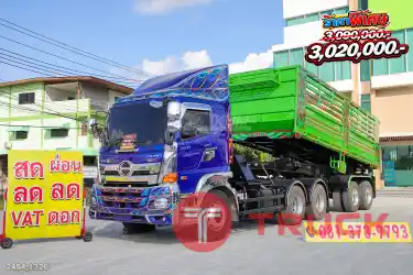 สิบล้อหัวลาก HINO FM1A344 แรง ปี 2567 หางเซมิดั้ม สองเพลา อู่ไอเอเอ บายเอ็นเจ ปี 2566 2454 1326