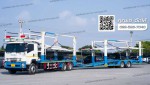 FTR 240 แรงม้า ติดตั้งตัวถังบรรทุกรถยนต์ หางเทรลเลอร์2เพลา