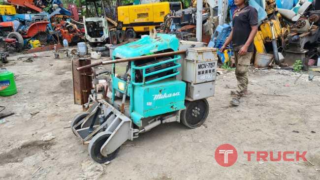 ขาย เครื่องตีเส้นจราจร ฉีดสีเส้น ความร้อนระบบถังแก๊ส เก่าญี่ปุ่น ROBIN เบนซิน 4 จังหวะ สตาร์ทกุญแจ