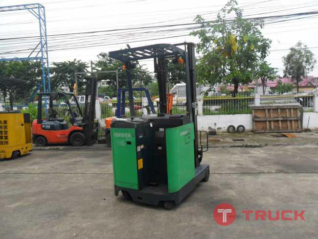 ขายรถยก(ฟอร์คลิฟท์)มือสอง ยี่ห้อ TOYOTA รุ่น 7FBR14 รถยกไฟฟ้ายืนขับ ขนาด 1.4 ตัน เสาสูง 4 เมตร แบตเตอรี่ดี สภาพสวยเดิม ๆ รถนำเข้าจากญี่ปุ่น