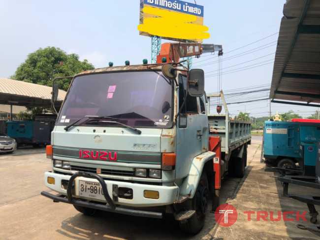 ขายรถ6ล้อติดเครน...ร็อคกี้195แรง FTR32L...ติดเครน5ตัน Unic 3ปลอก2ชักท้องวี