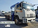 สิบล้อIsuzu FVM240 ปี57 ติดเครนใหม่Tadano ZT505 โทร062-1975844 มิ้นท์