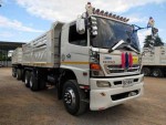 Hino 320 แรง ปี 48 แม่ลูกดัมพ์สามมิตร ลูก 3 เพลา โทร 098-324-8078