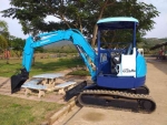 ขายรถขุด Hitachi EX33MU เครื่องยนต์คูโบต้าD1503 จำนวน3สูบ คอนโทรลน้ำมัน ปั้มนิ้ว แทรคยาง มีใบมีด สวิงบูม รถเก่านอก (มีเอกสาร) ยังไม่ผ่านการใช้งานในไทย