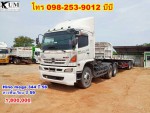สิบล้อหัวลาก Hino mega 344 ปี 56 พร้อมหางพื้นเรียบ สามเพลา ปี 59 โทร 098-253-9012 บีบี