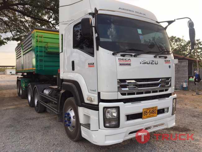 ขายค่ะIsuzu 360 ปี 57 สิบล้อหัวลากพร้อมหางเซมิดัมพ์ โทร098-324-8078