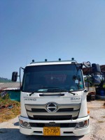 ขายรถโม่ปูน 3 คิว ( 6ล้อ ขาดกลาง ) ยี่ห้อ HINO สีขาวชมพูมือใหม่