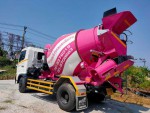 ขายรถโม่ปูน 3 คิว ( 6ล้อ ขาดกลาง ) ยี่ห้อ HINO สีขาวชมพูมือใหม่