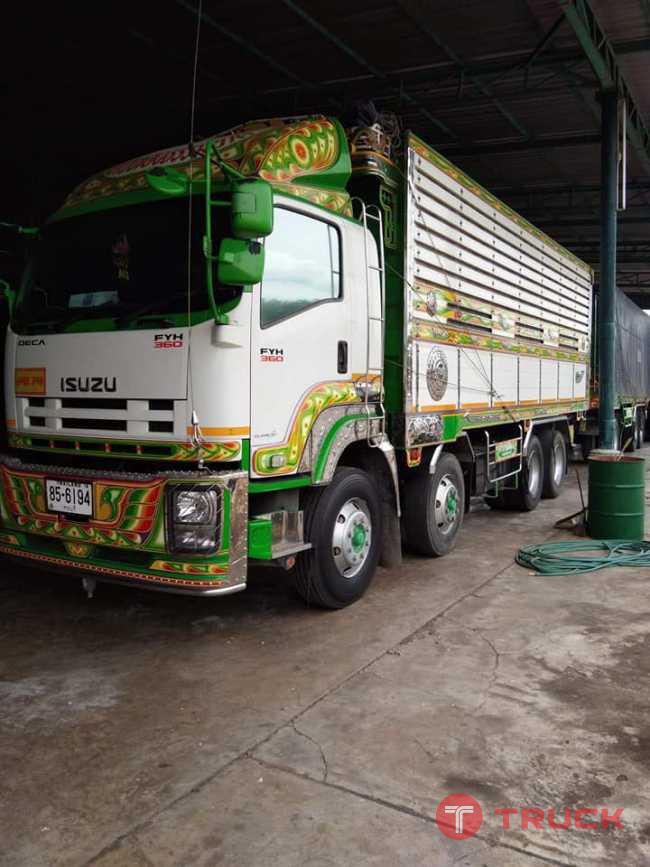 ISUZU FYH 360 ปี 57 พ่วงแม่ลูกคอกเกษตรดั้ม