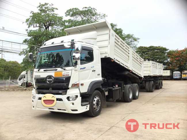 ขาย HINO VICTOR 380 HP ปี 59 ดั้ม พ่วงสามมิตร 3 เพลา ดั้ม