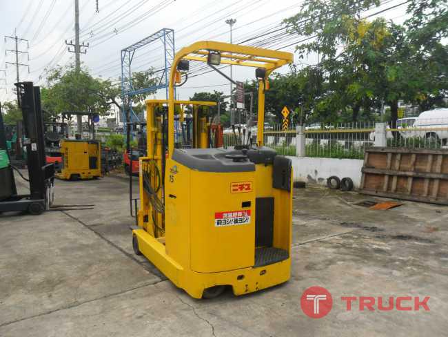 ขาย รถยกฟอร์คลิฟท์ ยี่ห้อ นิชิยู รุ่น FBRAW15-75-400MSF รถยกไฟฟ้ายืนขับ ขนาด 1.5 ตัน เสาสูง 4 เมตร สภาพสวยเดิมๆ รถนำเข้าจากญี่ปุ่น ชั่วโมงการใช้งานน้อย ราคาไม่แพง