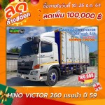 ลดล้างสต๊อก ขายสิบล้อตู้สิบบาน HINO VICTOR 260 แรงม้า ปี 59 โทร 081-373-9793