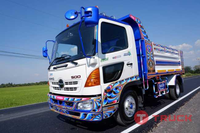 6 ล้อ HINO กระบะเหล็ก - ดั้ม ยาว 3.8 ม. เครื่อง JO7E 210 แรง โทร 092-5852277 .