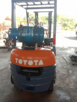 ถโฟล์คลิฟท์ยี่ห้อTOYOTAรุ่น6ขนาด1.5ตันเครื่องยนต์เบนซินติดแก๊สเกียร์ธรรมดาเสายกสูง3เมตร