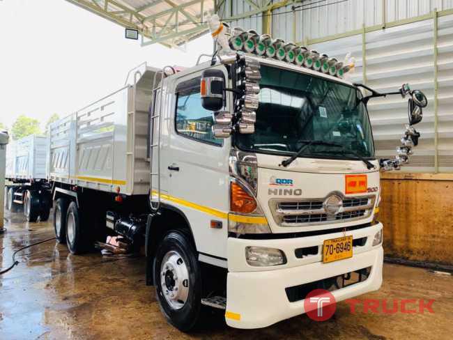 Hino 380 แรง ปี 56 แม่ลูกกระบะดัมพ์สามมิตร